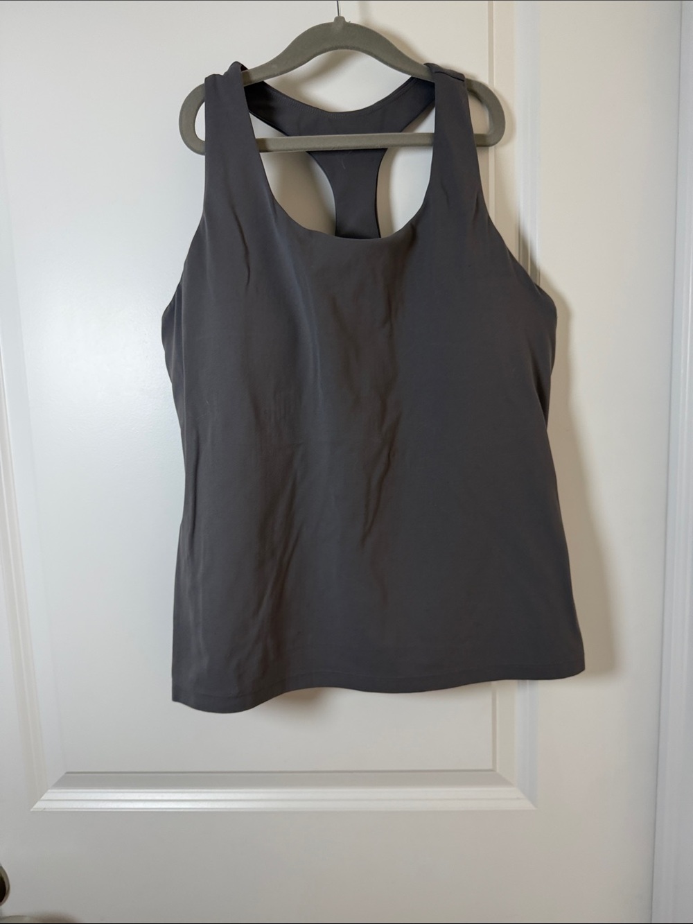 Women's Gray Racerback Tank Top